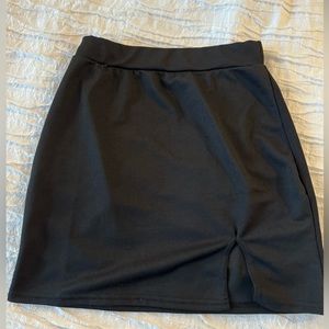 Black mini skirt